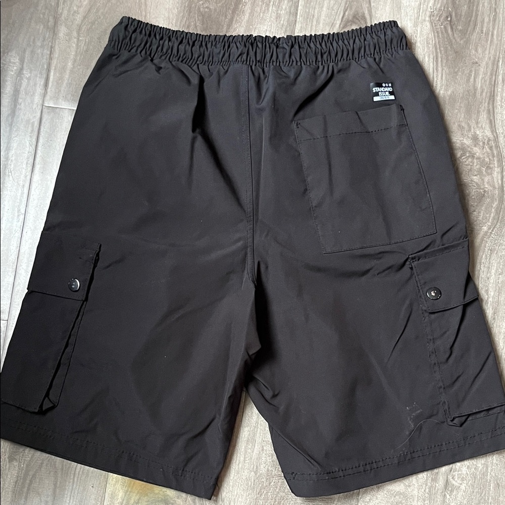 South Pole Black Cargo M Shorts Poly